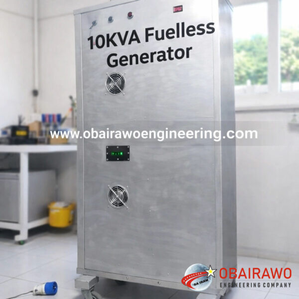 Obairawo 10KVA Fuelless Generator – Continuous 24-Hour Power Supply