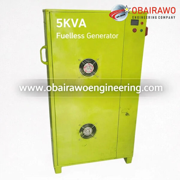 Obairawo 5KVA Fuelless Generator – 12 Hours of Reliable Daily Power