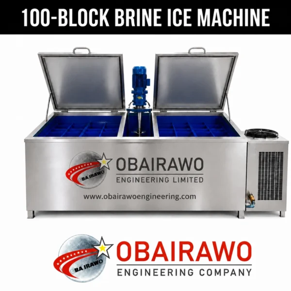 100-Block Brine IceBlock Machine without solar power accessories ( 12 hours production speed )