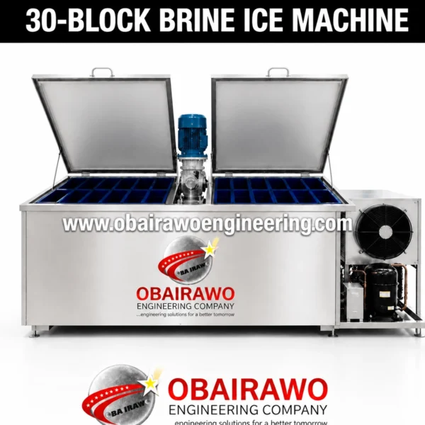 30 Block Brine IceBlock Machine Without Solar Accessories (8 hours production Speed)