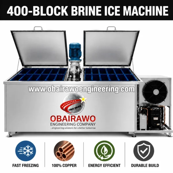 400-Block Brine IceBlock Machine without solar power accessories ( 12 hours production speed )
